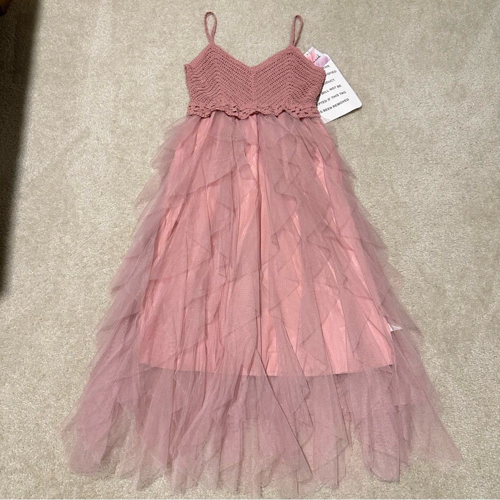 Brand new with tag gorgeous Lolita fairy cottage pink lace maxi dress